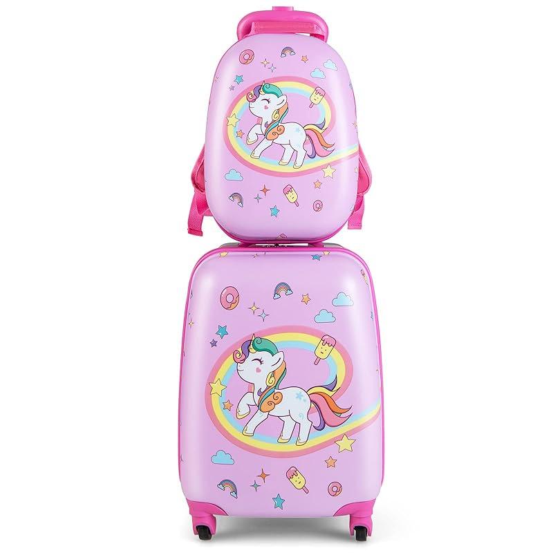 Mi opinión sobre la maleta unicornio COSTWAY para viajar con niños.